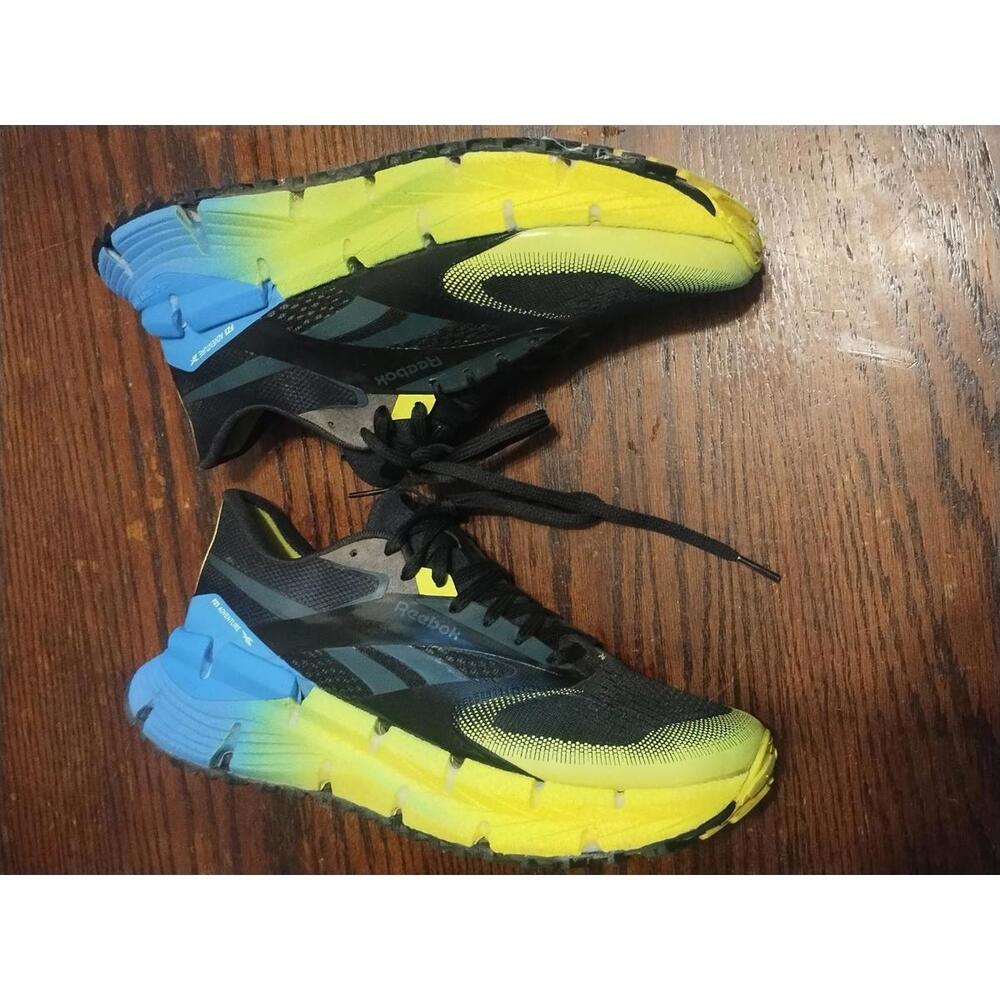 Reebok Floatzig Adventure 1 Black Digital Lime Sneaker Men US 8 - Picture 1 of 5
